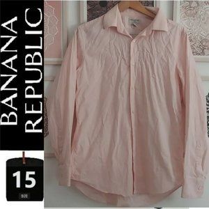 ☂️3/$30 Banana Republic pink dress shirt, size 15 - 15.5